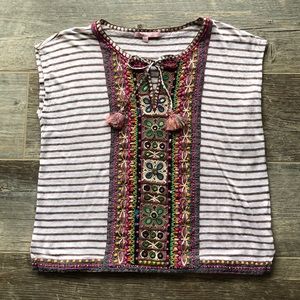 Calypso St. Barth Embroidered Top Size XS